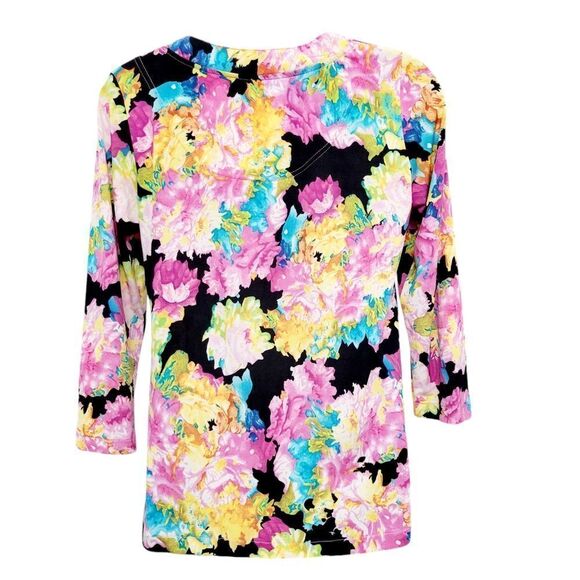 2/$20 Y2K Black & Purple Top Blouse Size: M - Picture 5 of 5